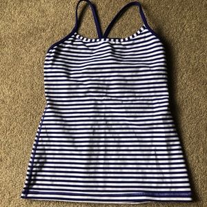 Size 6/8 striped lululemon tank top